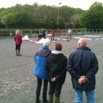 Alpaca agility in our sand school on our alpaca open day