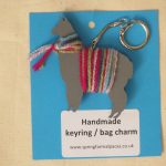 alpaca key ring handmade