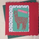 handmade alpaca christmas card