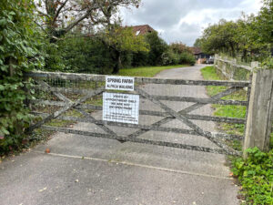 Spring Farm gate for alpaca walking